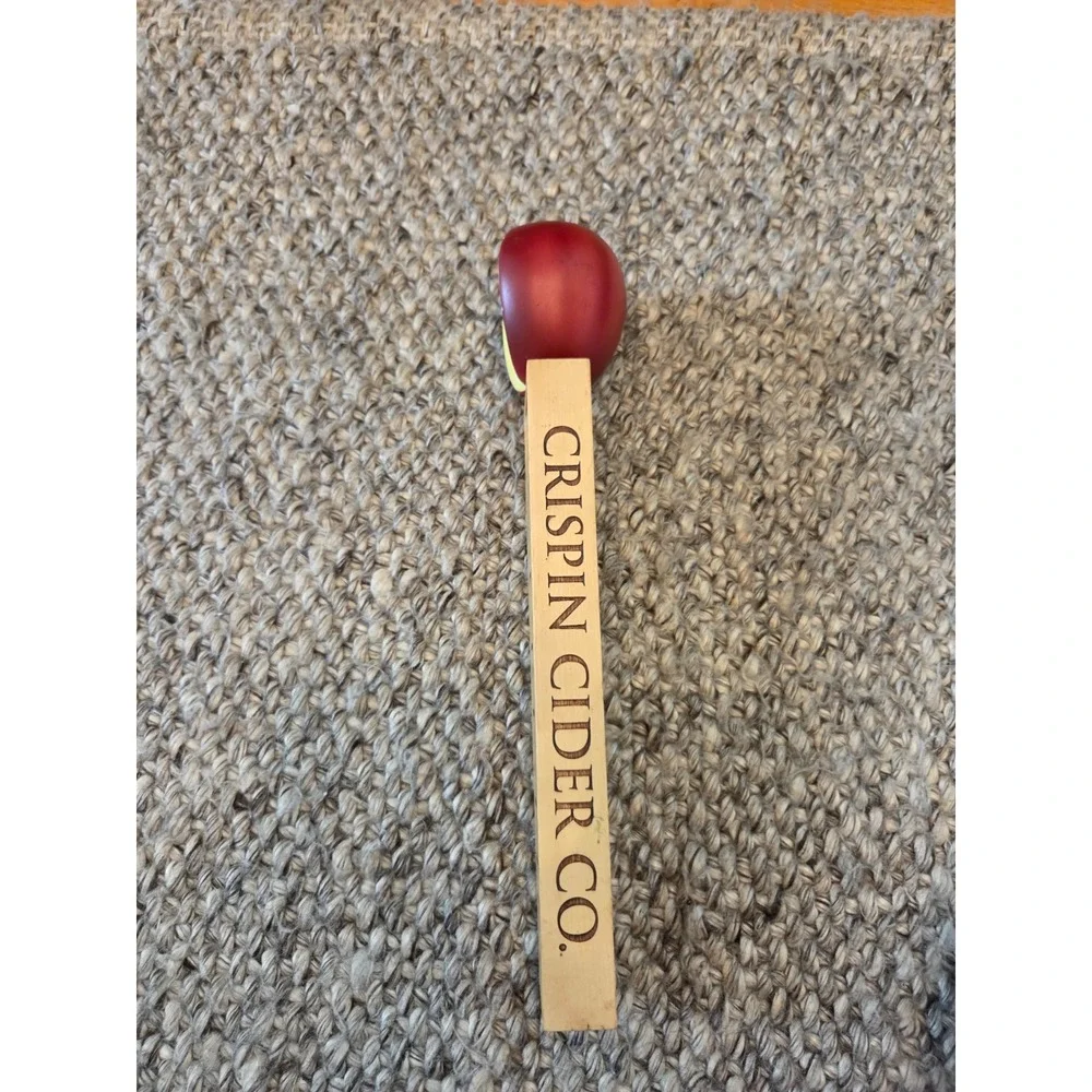 Crispin Cider Co Figural Apple Original Wooden Beer Tap Handle 12''